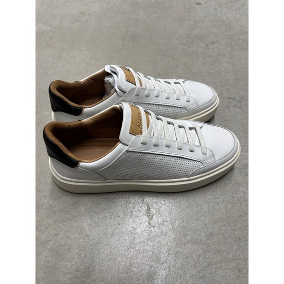 Allen Edmonds OLIVER Men's Slip-On Stretch Lace Sneakers Size 9 D White